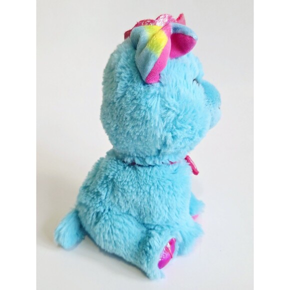 Barbie Princess Puppy Dog Pet Plush Stuffed Animal Toy Blue Pink Crown 8" - Picture 3 of 13